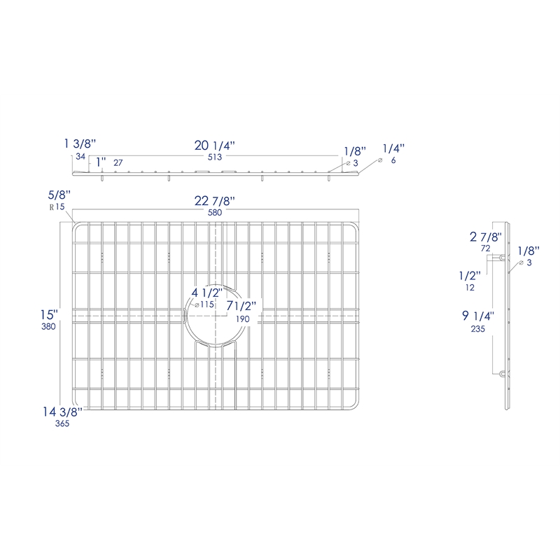 ALFI brand ABGR27 Stainless Steel Grid for ABF2718UD