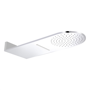 ALFI brand RAIN10RW-PC Chrome 10&quot Wall-Mounted Square Waterfall Rain Shower Head