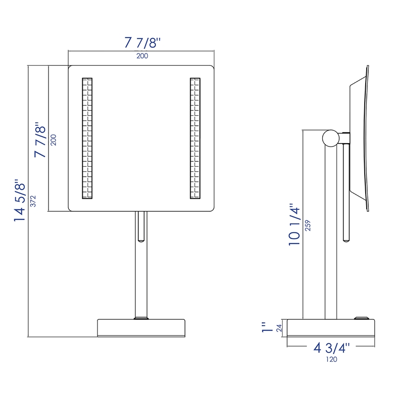 ALFI brand ABM8FLED-PC  Square 8