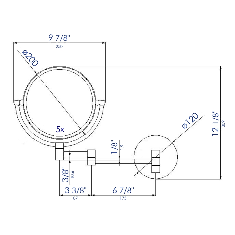 ALFI brand ABM8WR-PC 8