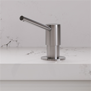 ALFI brand AB5006-BSS Modern Round Brushed Stainless Steel Soap Dispenser