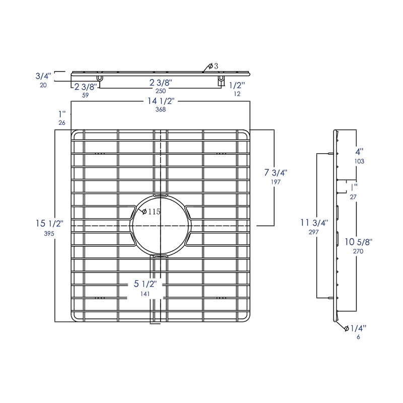 ALFI brand ABGR33D Pair of Stainless Steel Grids for ABF3318D
