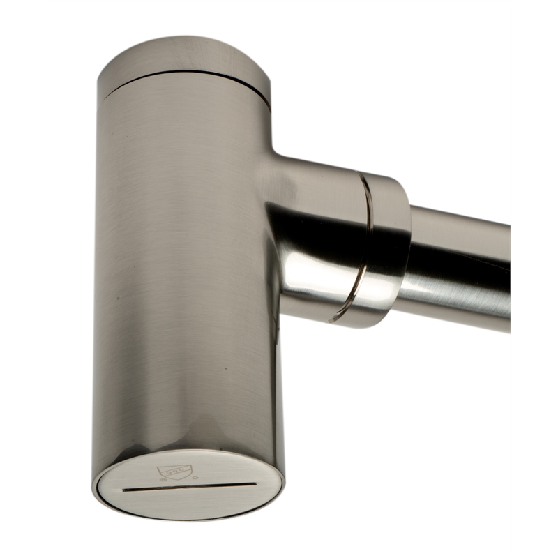 ALFI brand AB9005-BN Nickel Solid Brass Round Modern Decorative Bottle P-Trap