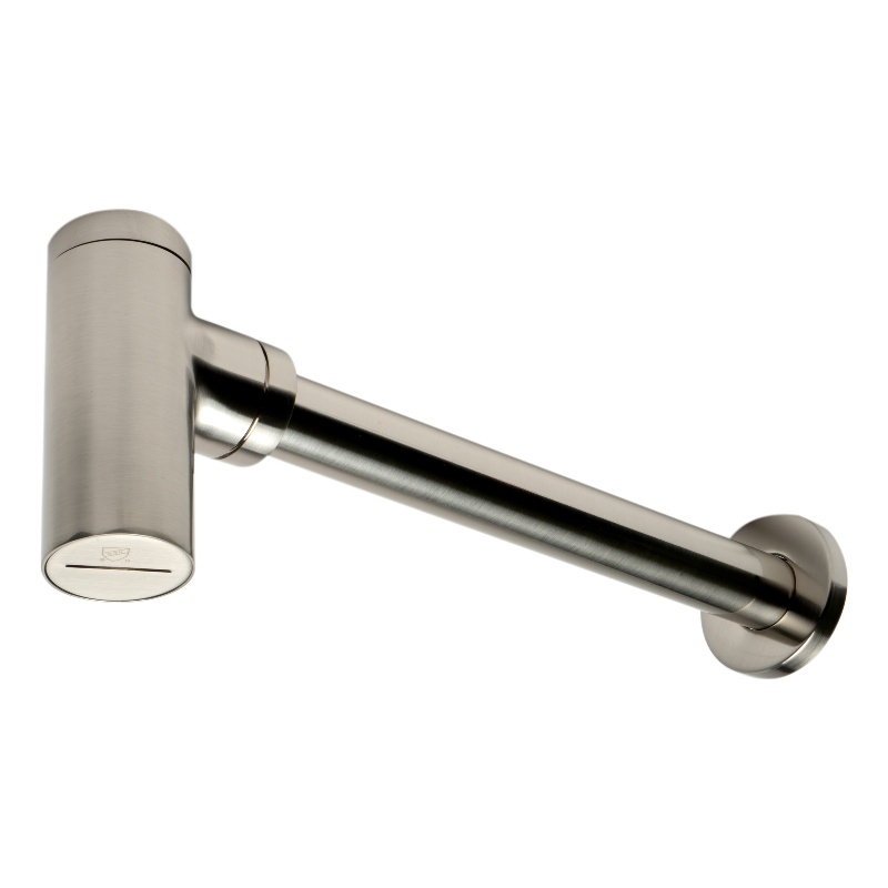 ALFI brand AB9005-BN Nickel Solid Brass Round Modern Decorative Bottle P-Trap