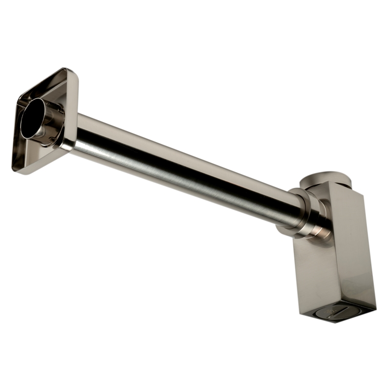 ALFI brand AB9026-BN Nickel Solid Brass Square Modern Decorative Bottle P-Trap
