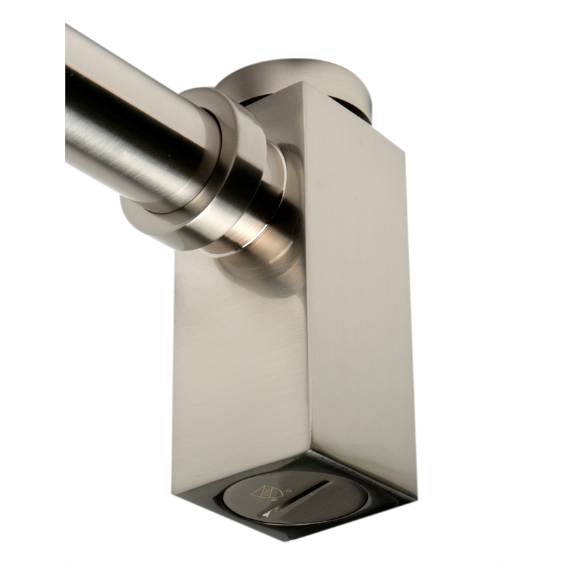 ALFI brand AB9026-BN Nickel Solid Brass Square Modern Decorative Bottle P-Trap