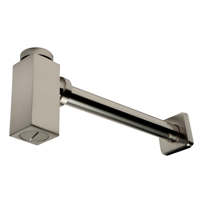 ALFI brand AB9026-BN Nickel Solid Brass Square Modern Decorative Bottle P-Trap