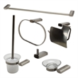 ALFI brand AB9503-BN Brushed Nickel 6 Piece Matching Bathroom Accessory Set