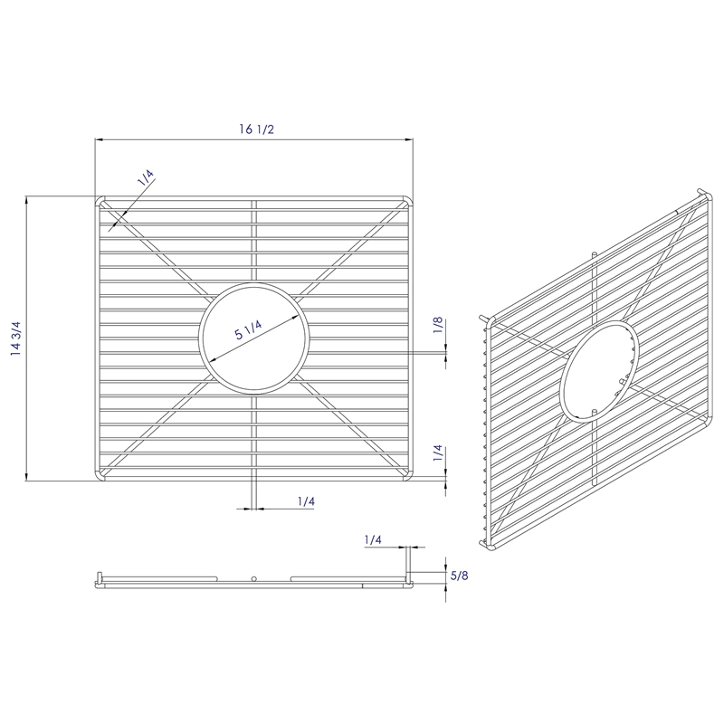 ALFI brand ABGR3918 Stainless steel kitchen sink grid for AB3918DB + AB3918ARCH