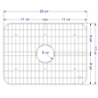 ALFI brand GR505 Solid Stainless Steel Kitchen Sink Grid