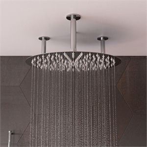 ALFI brand RAIN20R-PSS 20&quot Round  Stainless Steel Ultra Thin Rain Shower Head