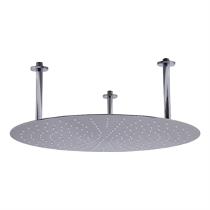 ALFI brand RAIN24R-BSS 24&quot Round  Stainless Steel Ultra Thin Rain Shower Head