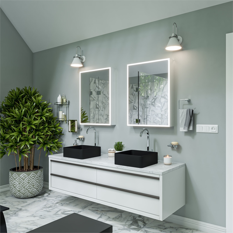 ALFI brand AB9515-PC Polished Chrome 6 Piece Matching Bathroom Accessory Set