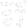 ALFI brand AB9515-PC Polished Chrome 6 Piece Matching Bathroom Accessory Set