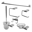ALFI brand AB9515-PC Polished Chrome 6 Piece Matching Bathroom Accessory Set