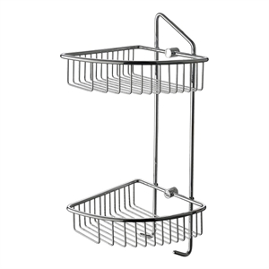 ALFI brand AB9532 Chrome Corner Mounted Basket Shower Bathroom Accessory