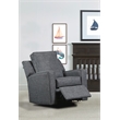 The 1st Chair Harrison Gliding Swivel Recliner in Brushed Graphite - Made In USA