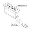 Raffel Systems 120V (x2)  USB-A & USB-C PD Power Station - Black