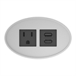Raffel Systems USB-A Oval  120V Power Station - Silver