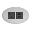 Raffel Systems USB-A Oval  120V Power Station - Silver
