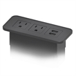 Raffel Systems USB-A Rectangle  120V Power Station - Black