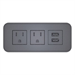 Raffel Systems USB-A Rectangle  120V Power Station - Black