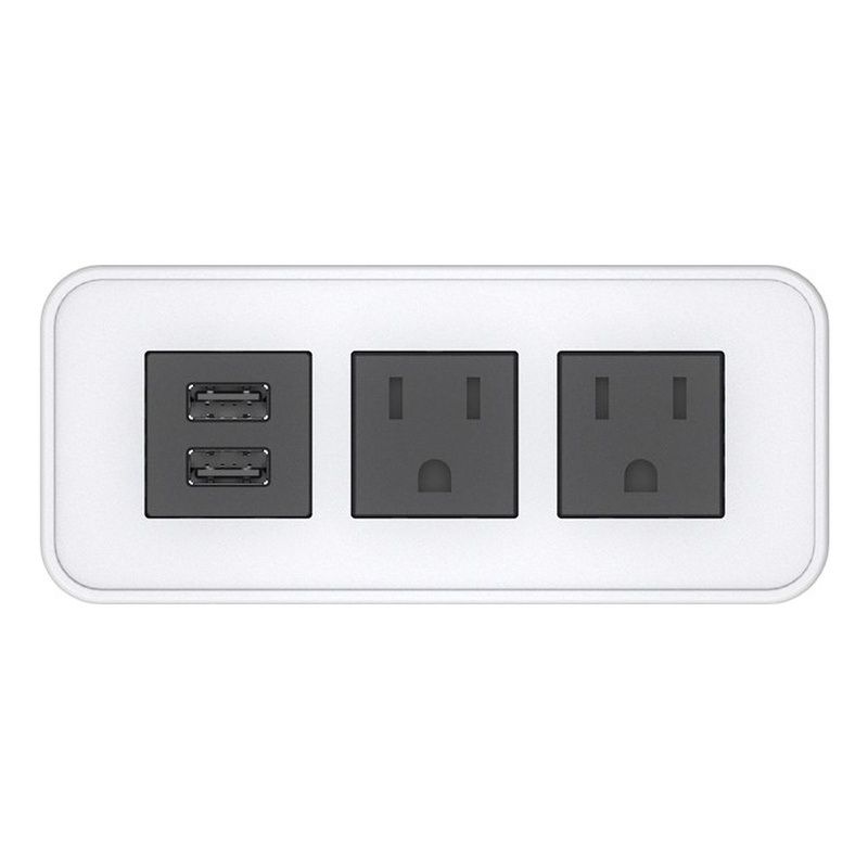 Raffel Systems USB-A Rectangle  120V Power Station - White