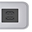 Raffel Systems USB-A Rectangle  120V Power Station - Silver