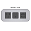 Raffel Systems USB-A Rectangle  120V Power Station - Silver