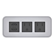 Raffel Systems USB-A Rectangle  120V Power Station - Silver