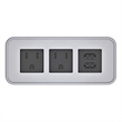 Raffel Systems USB-A Rectangle  120V Power Station - Silver