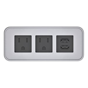 Raffel Systems USB-A Rectangle  120V Power Station - Silver
