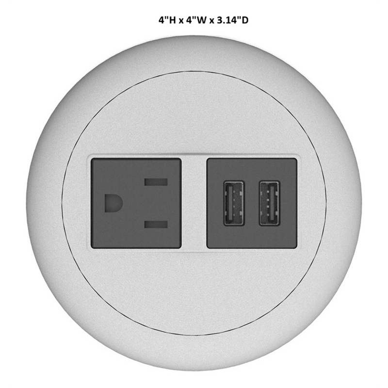 Raffel Systems USB-A Dome  120V Power Station - Silver