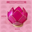 Brightspot Blooming Lotus Capiz Shell Tea Light Holder in Pink