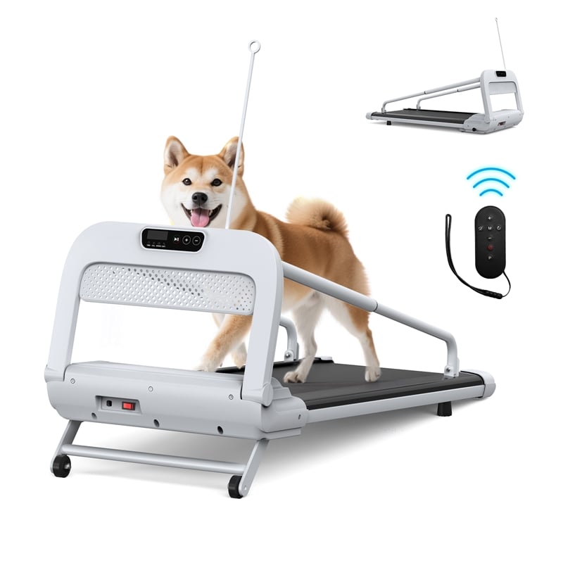 FYC Small/Medium Dogs Adjustable Speed w/ Incline Pet Treadmill in White