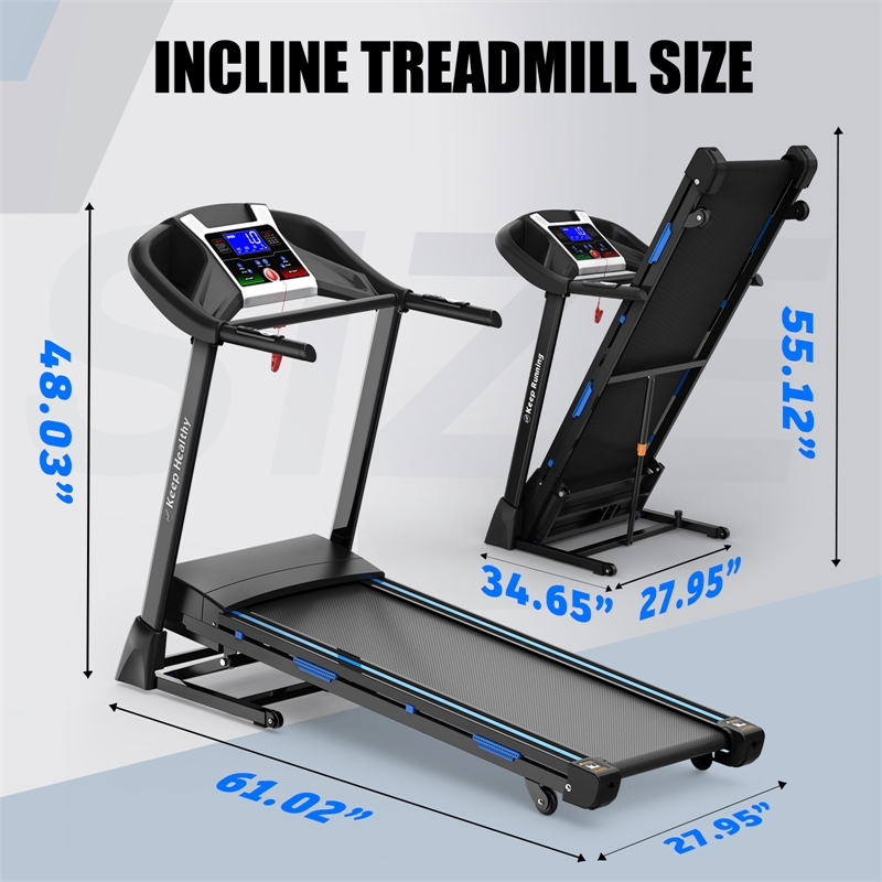 FYC 3.5HP 10MPH Treadmill w/ Bluetooth Heart Rate Sensor Incline in Black