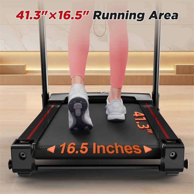 FYC 3.5HP Folding Treadmill w/ Incline & APP Control for Home in Black