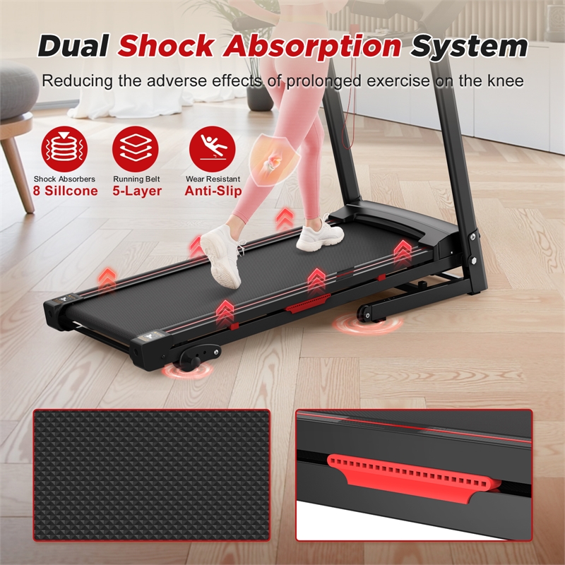 FYC 3.5HP Folding Treadmill w/ Incline & APP Control for Home in Black