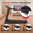FYC 3.5HP Folding Treadmill w/ Incline & APP Control for Home in Black