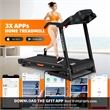 FYC 3.5HP Folding Treadmill with Incline & APP Control for Home in Orange