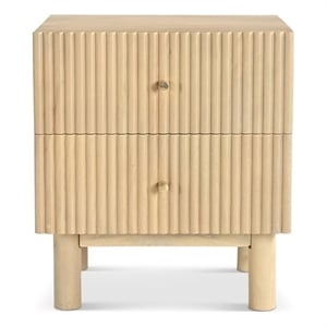 Shurs Lane Zoe 17.5&quot Mini Nightstand in Bleached Oak