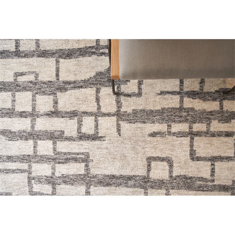 Aldridge Hand-Knotted Wool/Bamboo Silk Silver/Gray 10'x14' Area Rug