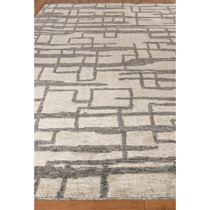 Aldridge Hand-Knotted Wool/Bamboo Silk Silver/Gray 8'x10' Area Rug