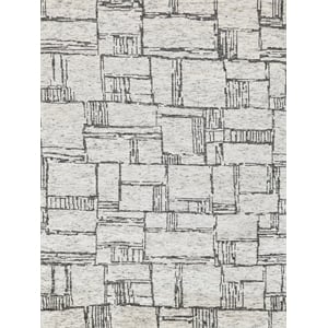 Aldridge Hand-Knotted Wool/Bamboo Silk Ivory/Charcoal 8'x10' Area Rug