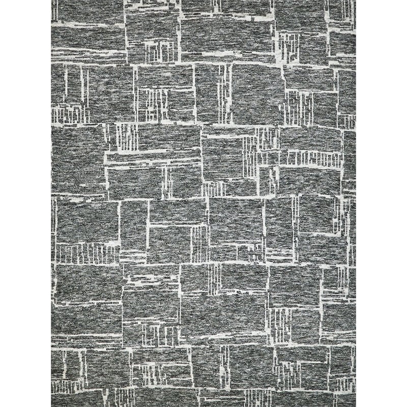 Aldridge Hand-Knotted Wool/Bamboo Silk Charcoal/Ivory 12'x15' Area Rug