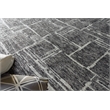 Aldridge Hand-Knotted Wool/Bamboo Silk Charcoal/Ivory 6'x9' Area Rug