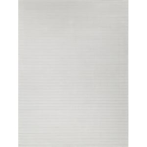 Amani Modern Handloomed Silky Nylon White 6'x9' Area Rug