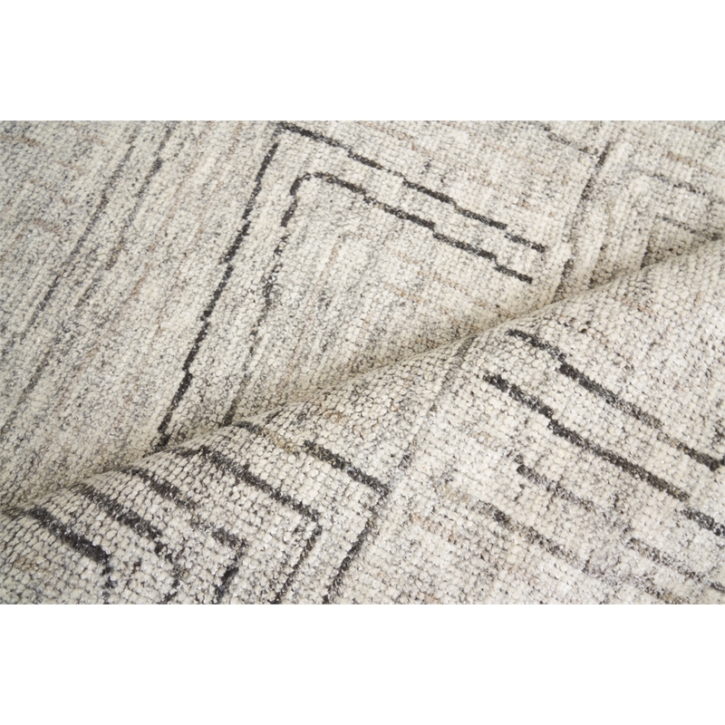 Aldridge Hand-Knotted Wool/Bamboo Silk Ivory/Gray/Beige 12'x15' Area Rug