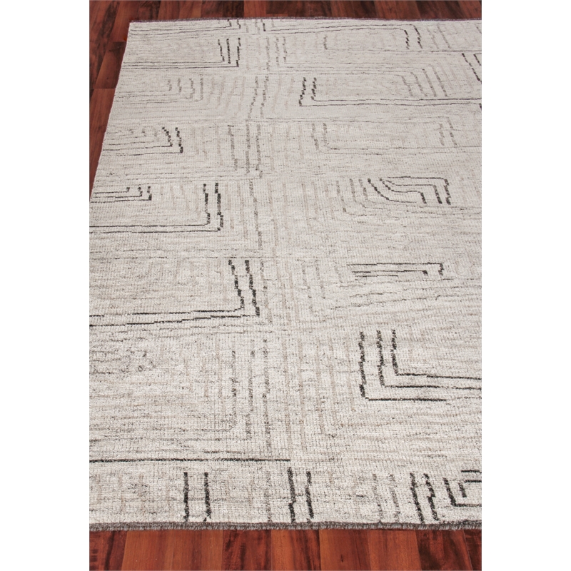 Aldridge Hand-Knotted Wool/Bamboo Silk Ivory/Gray/Beige 9'x12' Area Rug