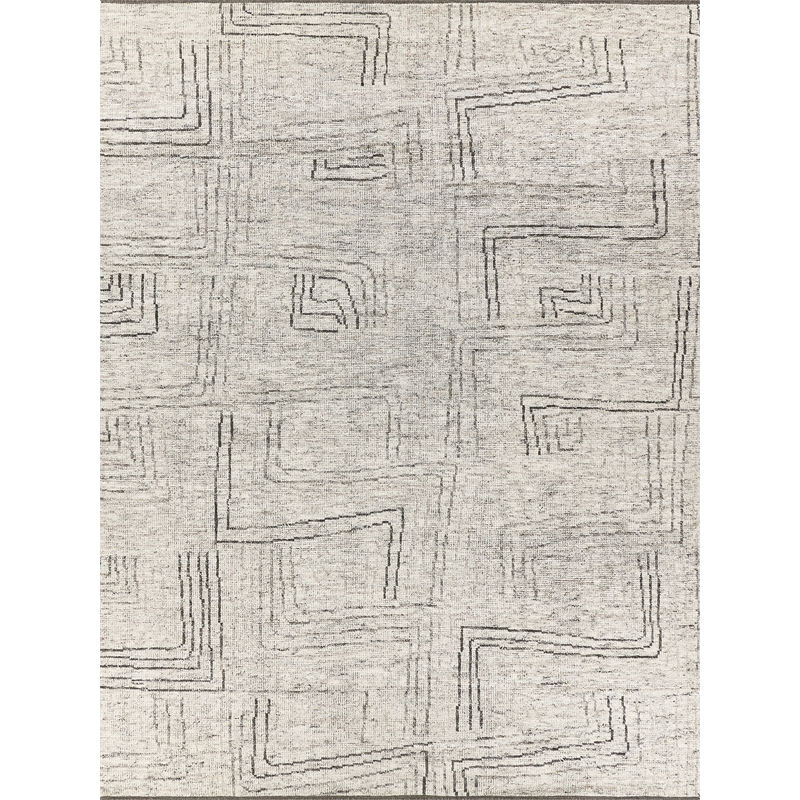 Aldridge Hand-Knotted Wool/Bamboo Silk Ivory/Gray/Beige 9'x12' Area Rug